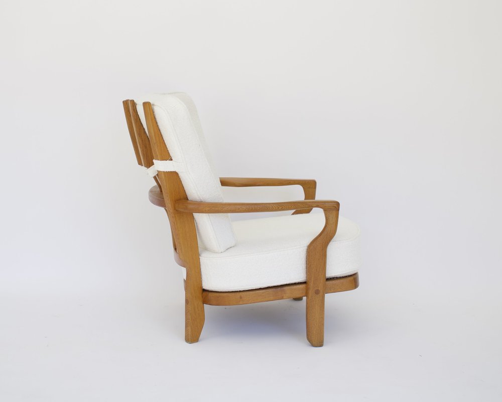 Guillerme et Chambron Pair of French Juliette Model Lounge Chairs