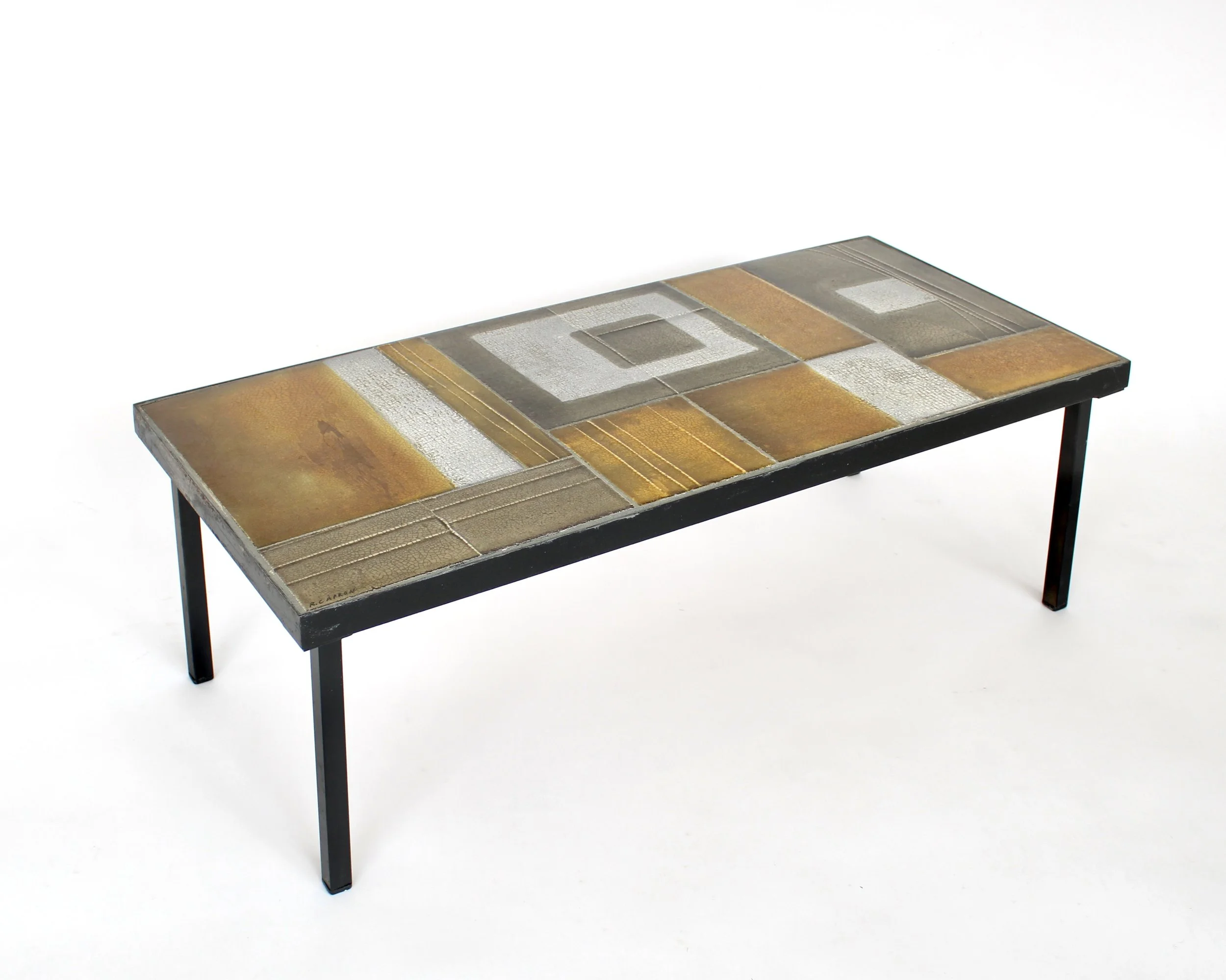 Roger Capron フランス ビンテージ テーブル ぺリアン Roger Capron French 1960's Ceramic Tile Coffee Table