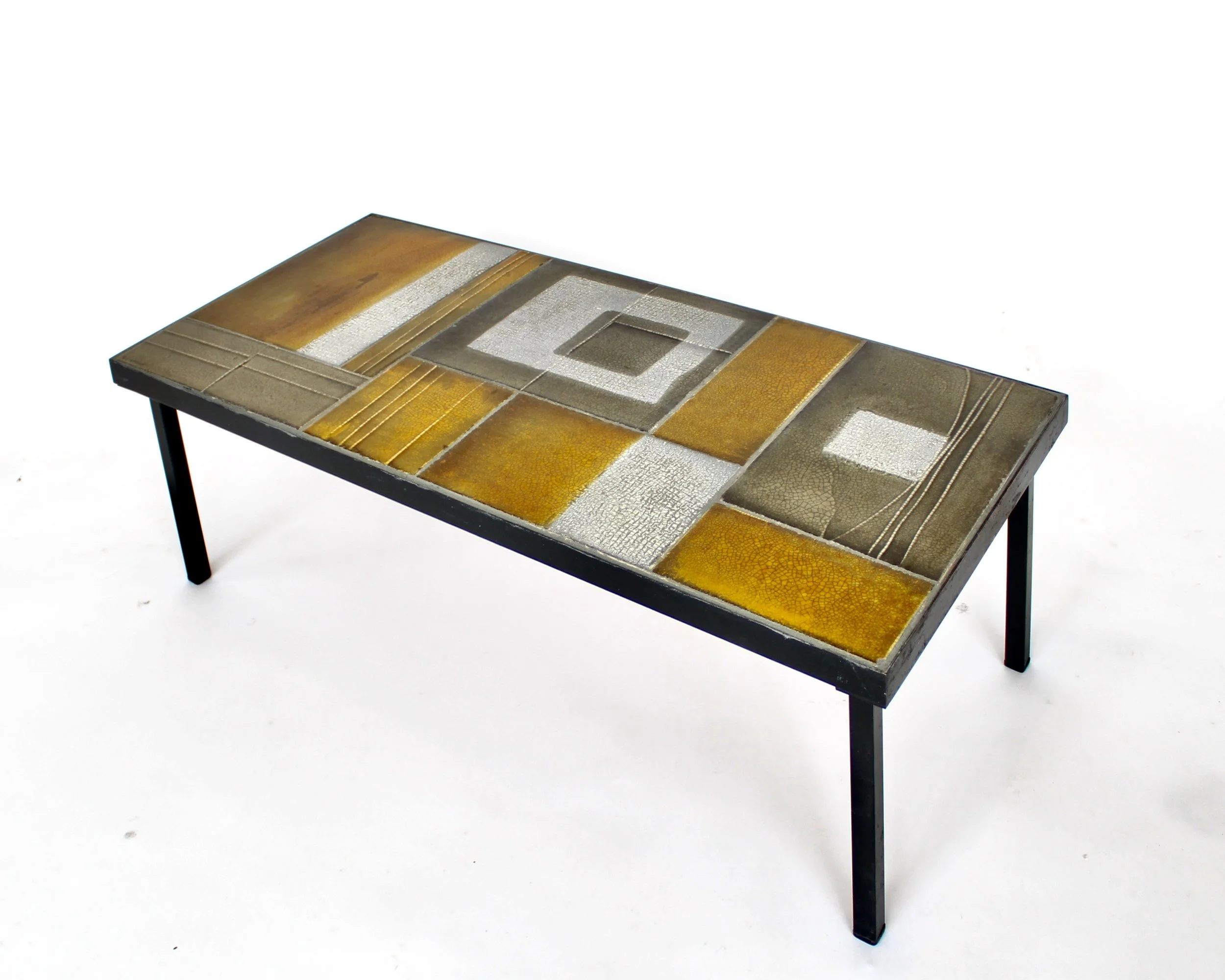 Roger Capron French 1960's Ceramic Tile Coffee Table