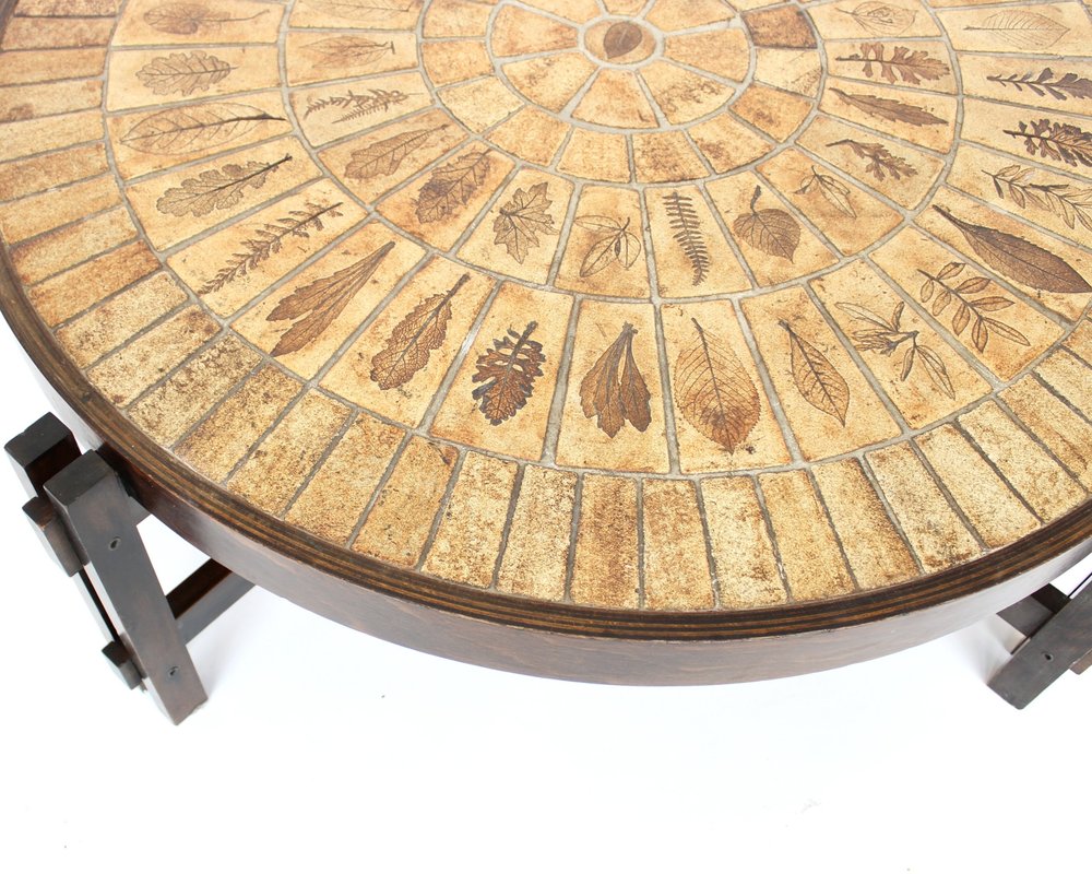 Roger Capron French Ceramic Artist Tile Coffee Table Model