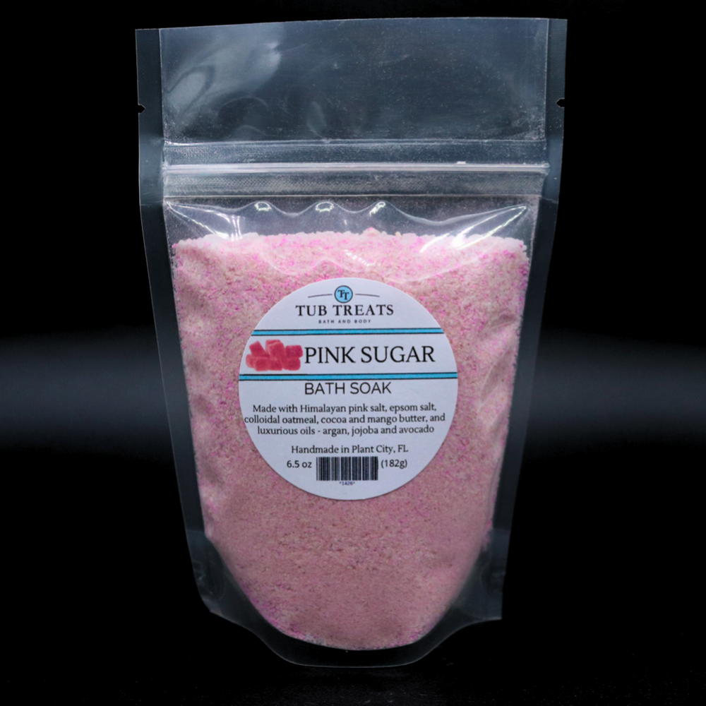 Pink Sugar Bath Salts, Natural, Fresh, Uplifting