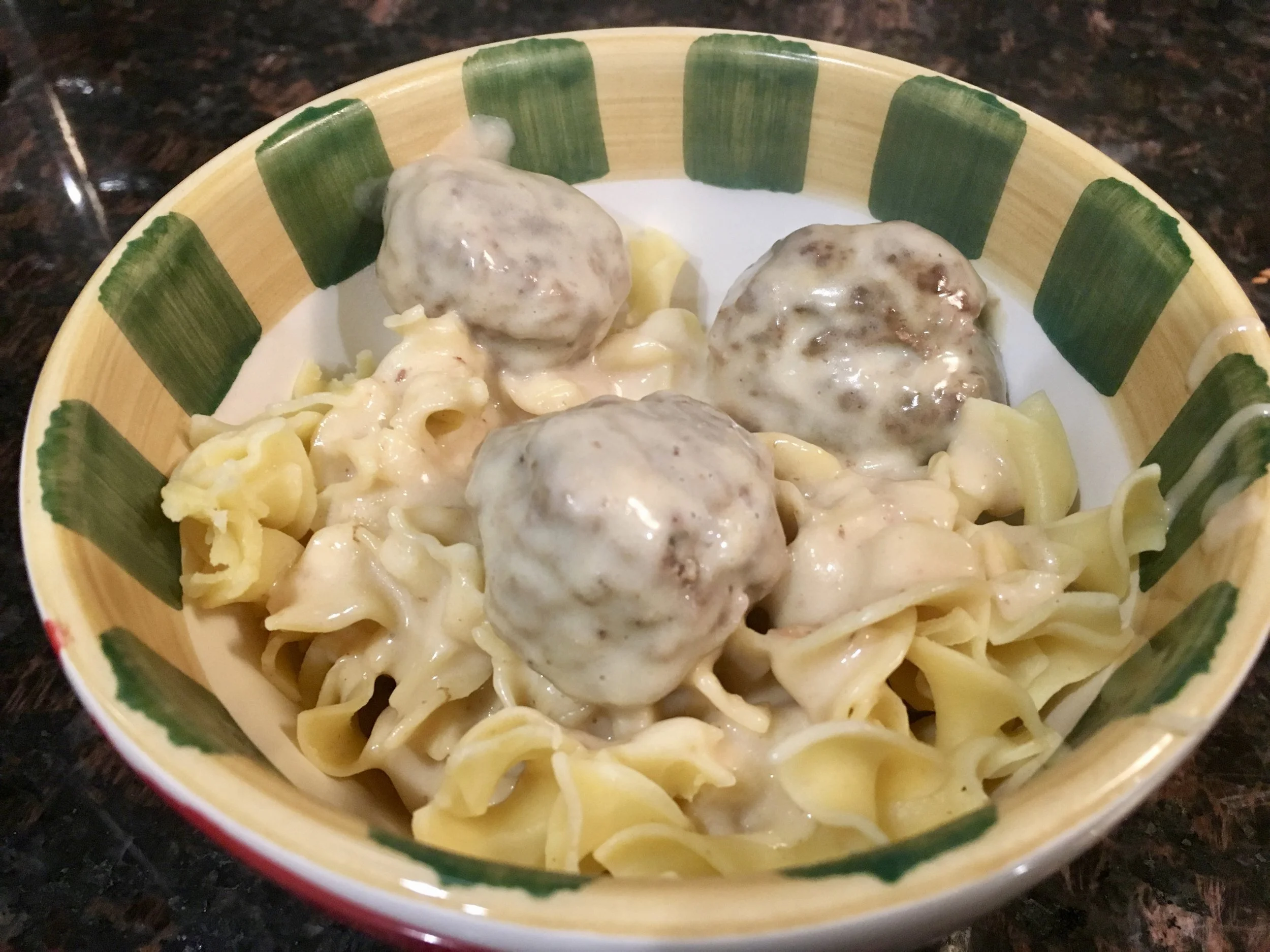 Swedish Meatballs with Egg Noodles