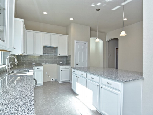 I had to share a picture of this gorgeous kitchen! #futurehomegoals. Photo courtesy of David Weekley Homes.