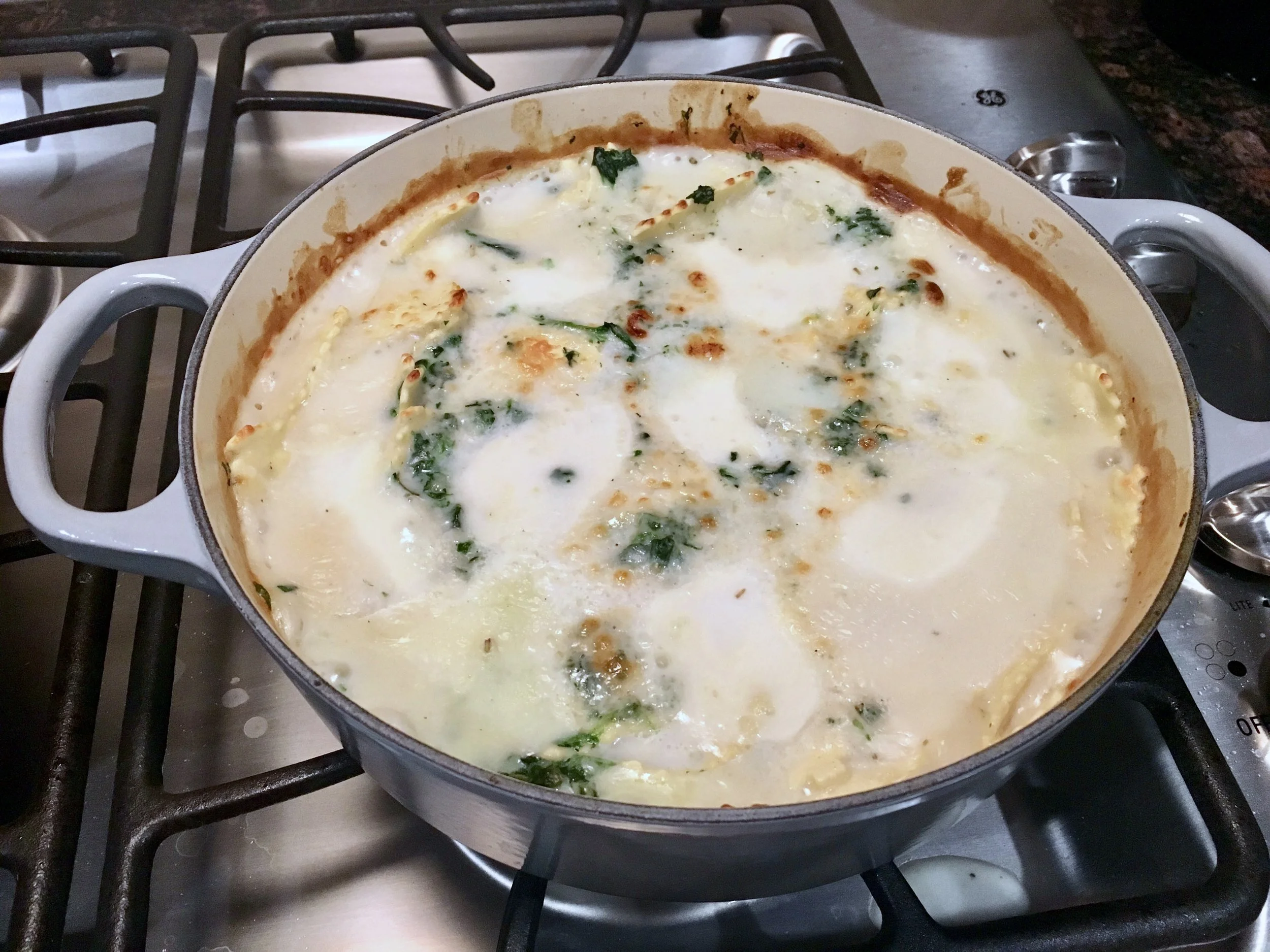 Baked Spinach Ravioli