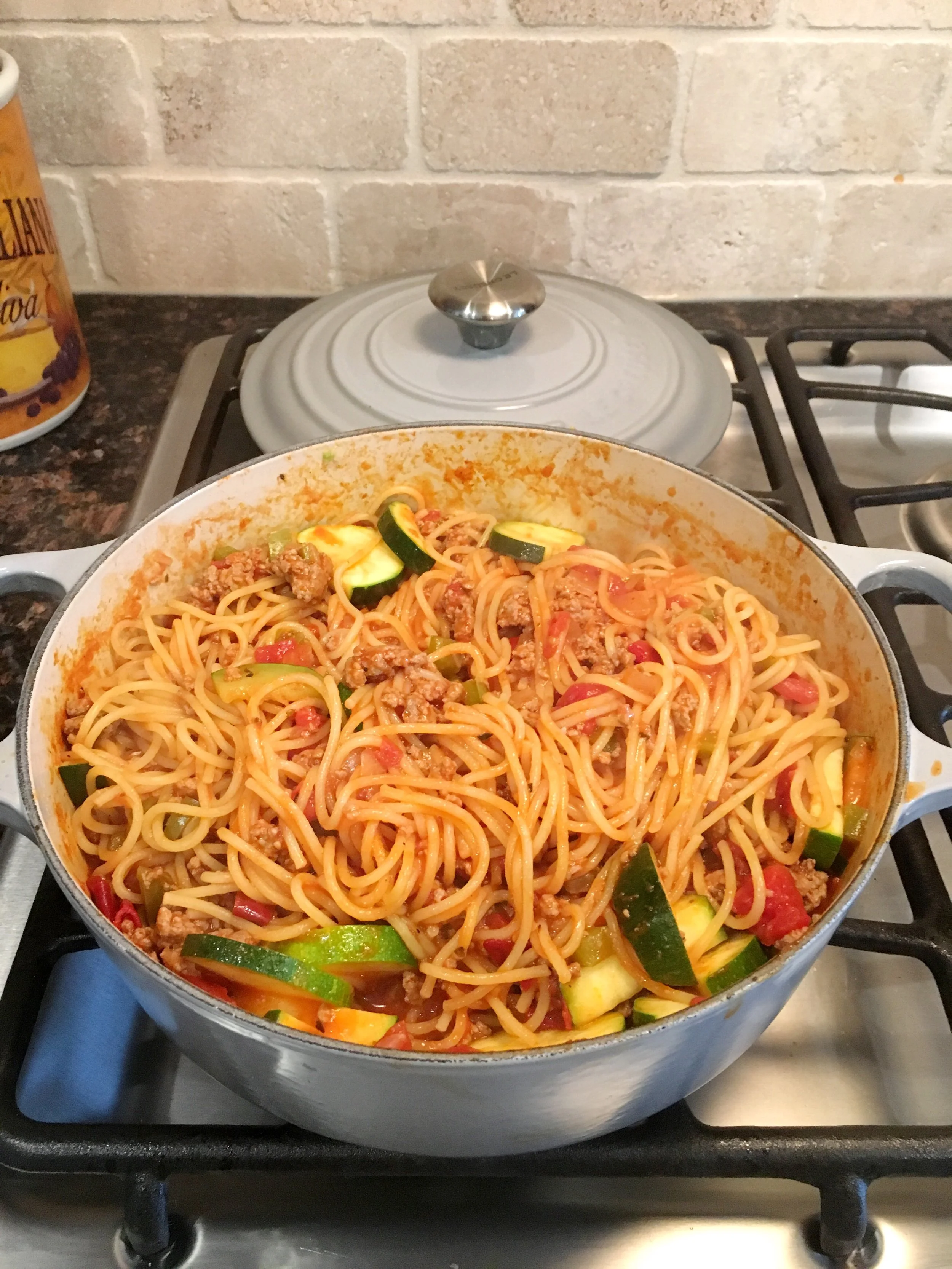 Skillet Spaghetti with Zucchini & Ground Turkey