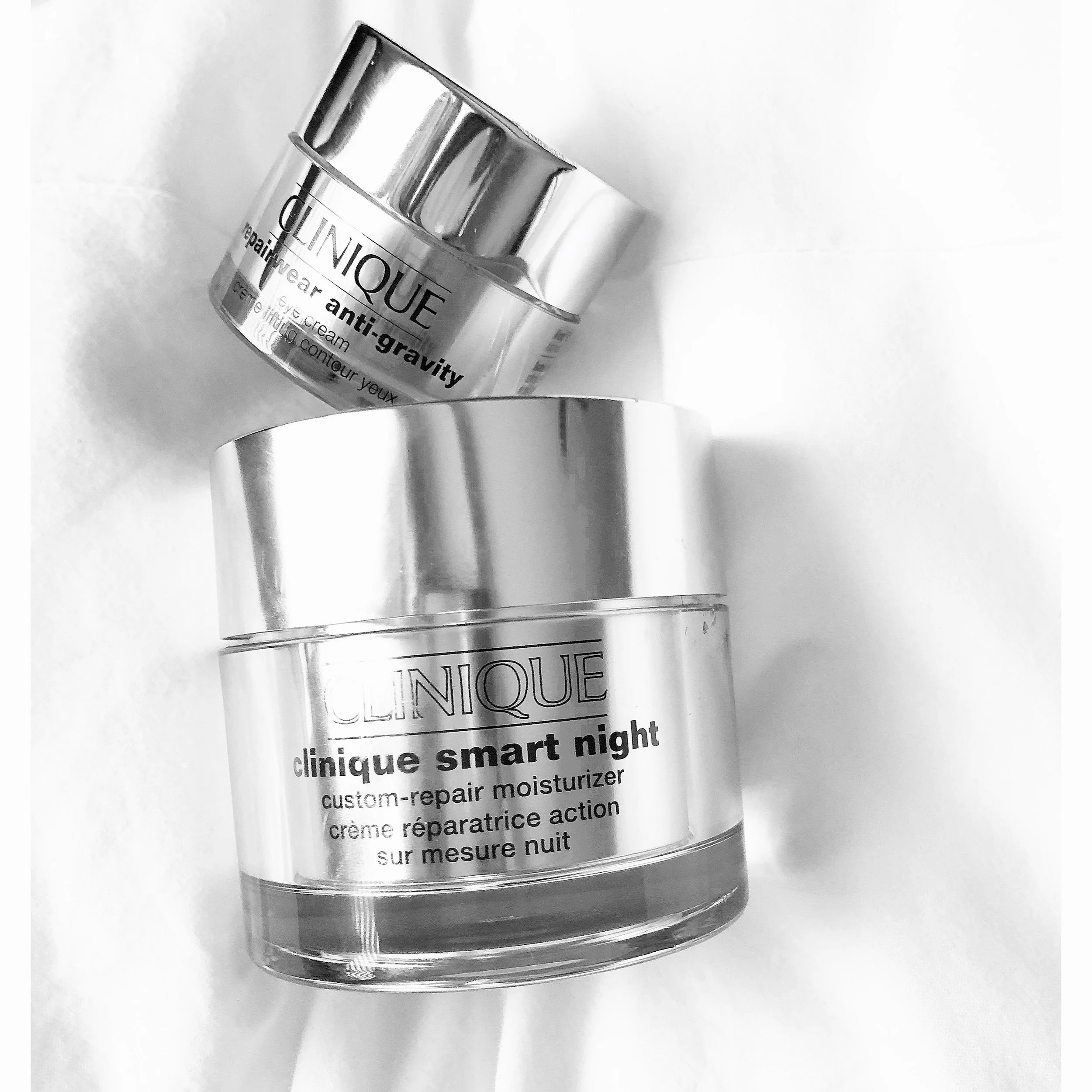Clinique's Smart Night and Repairwear Anti-Gravity Face and Eye Night Cream