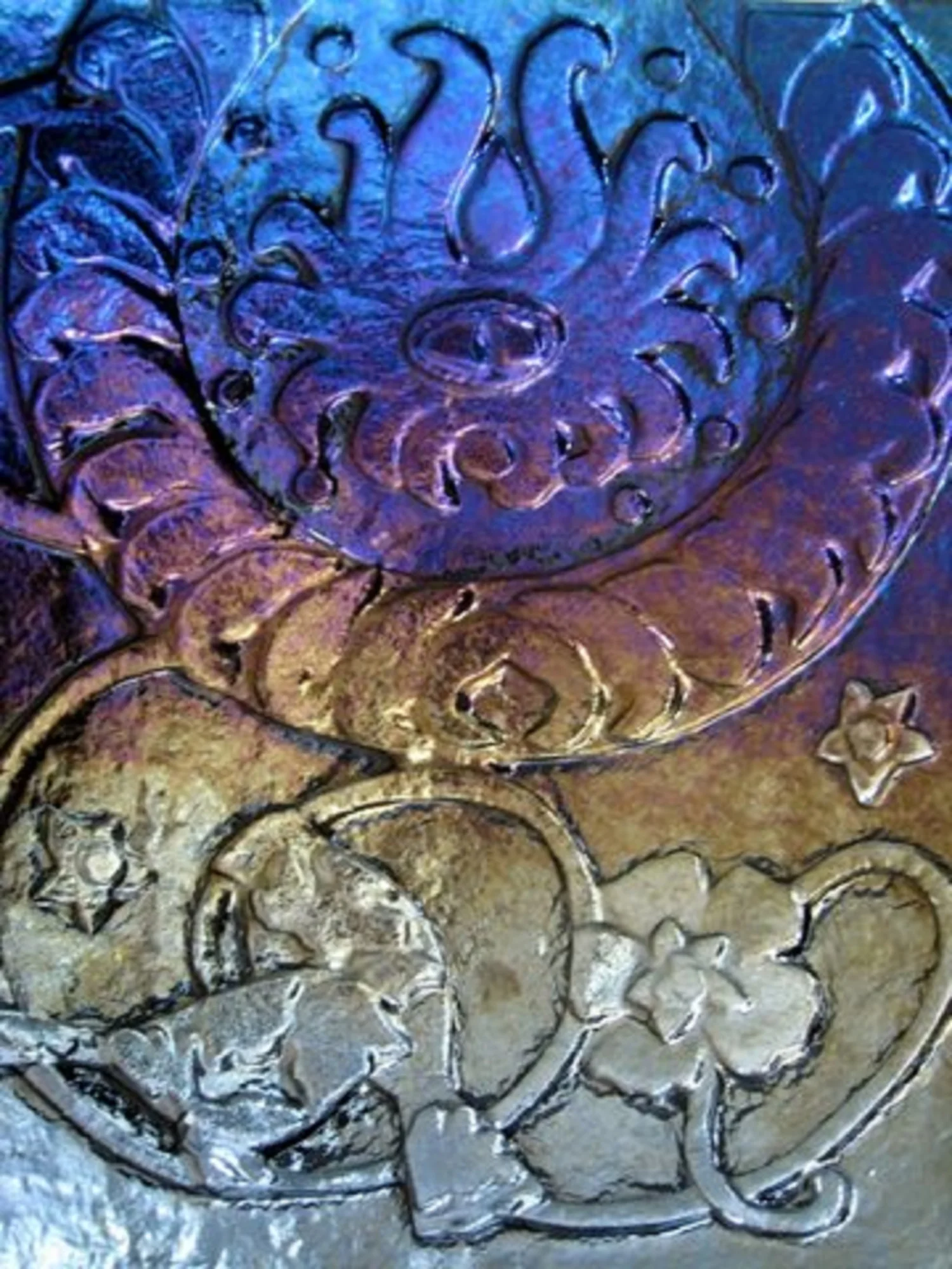 "Botanical" - Kiln Carved Glass