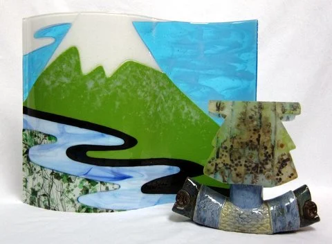 "Trapped Water Will Carve a New Path" - Fused Glass, Pate de Verre, and Ceramics