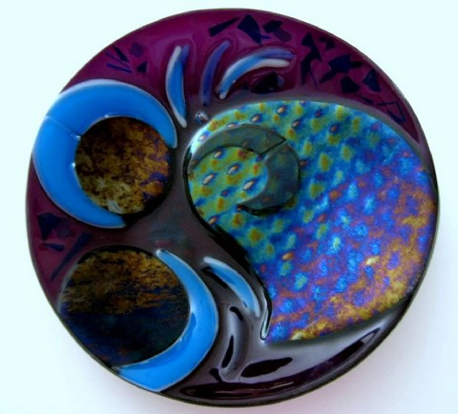 "Bursting Circles" - 12" bowl (my first piece of glass) (2010)