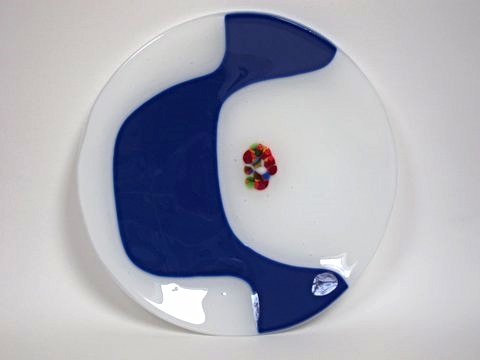 Pomegranate Seed in Blue - 12" plate
