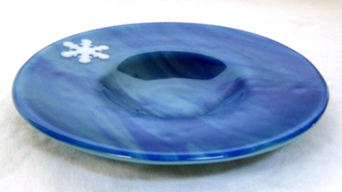 "Light Flurry" - Fused Glass (10")