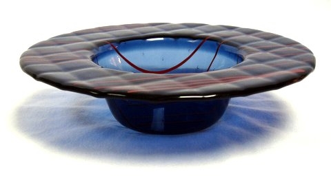 "Steel Blue Bowl" - Fused Glass (12" round) SOLD