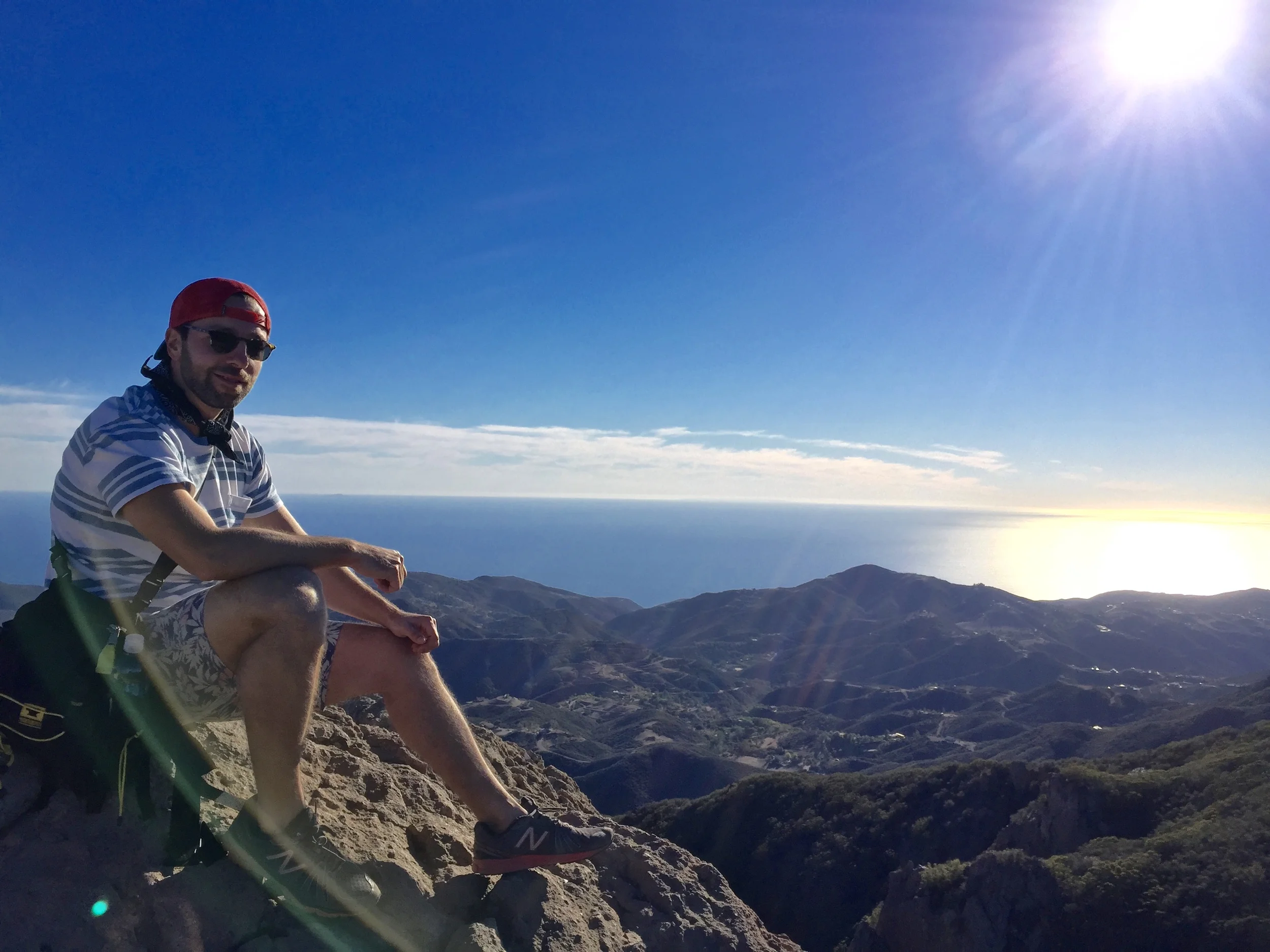  At the summit of Sandstone Peak, Malibu, CA 