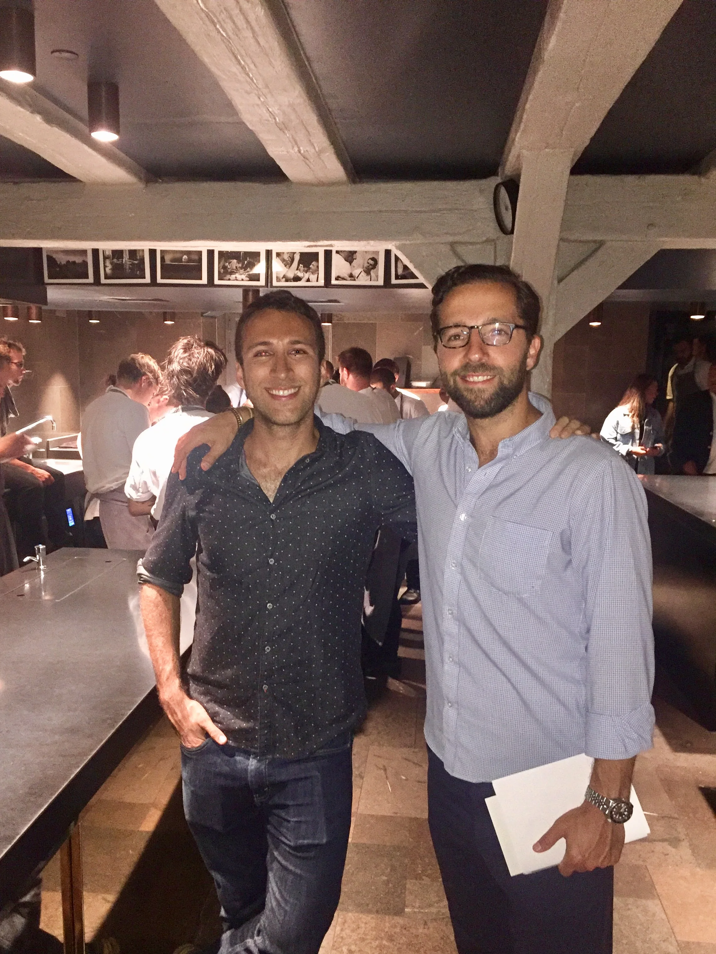  Mike and I crashing the staff meeting at Noma, post-dinner of whimsy 