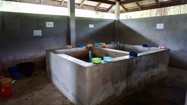  The water trough and washing area 