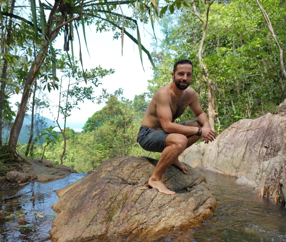 Getting my Tarzan on at Paradise waterfall
