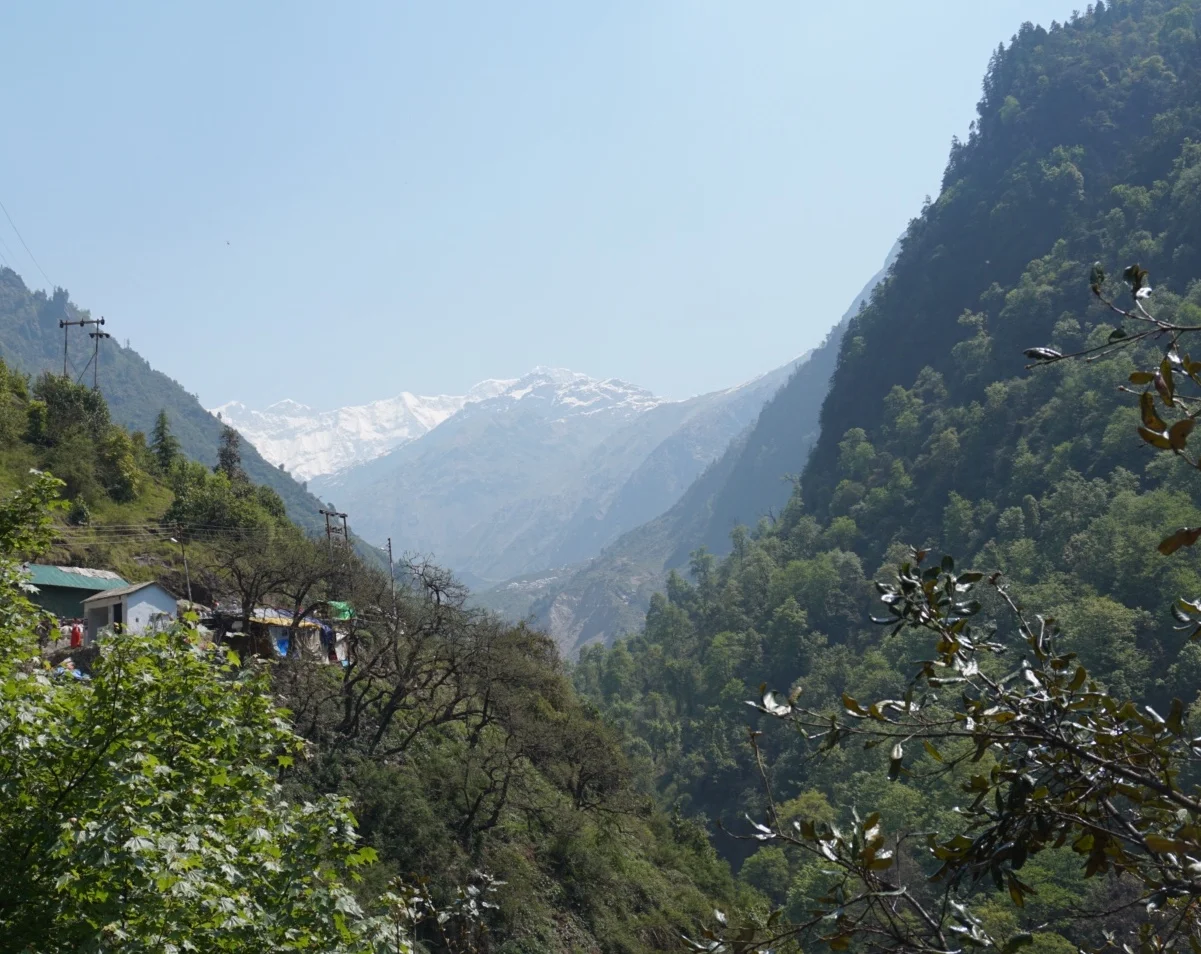  First peek of Kedarnath Peak, 6,940 m / 22,769 ft high  