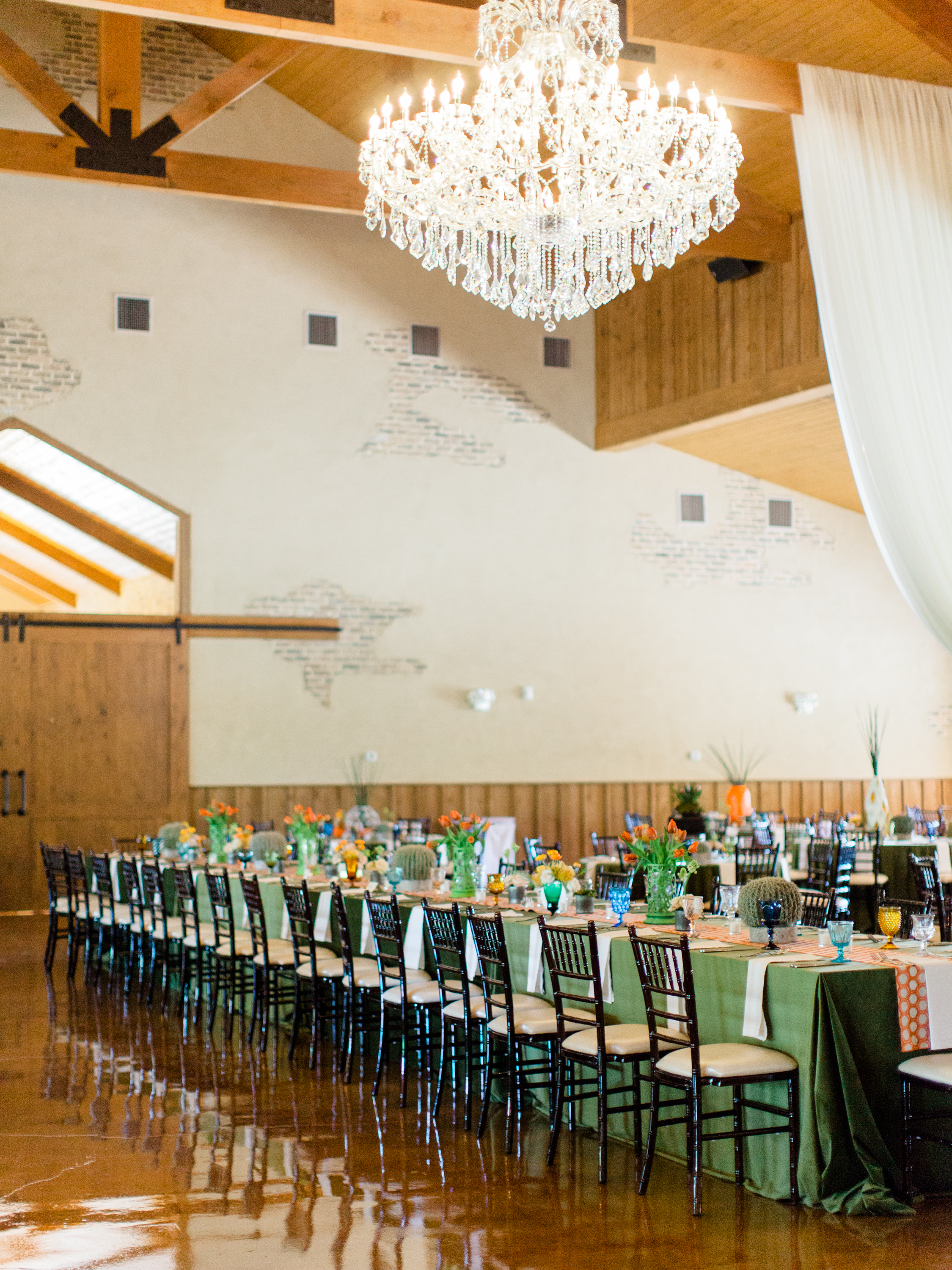 Our vintage goblets paired perfectly with the cactus & succulent centerpieces for that boho vibe.