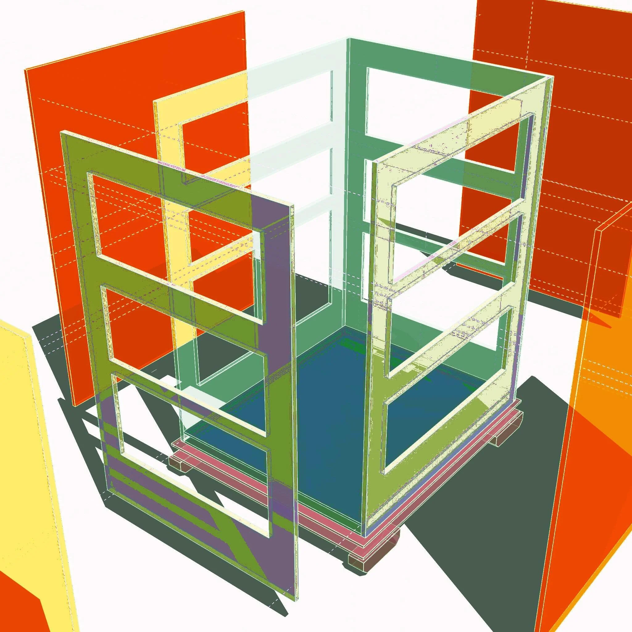 𝕌𝕕𝕕𝕠 Crate Design in summer colors. 
⠀⠀⠀⠀⠀⠀⠀⠀⠀
#sketchuppro #artcrate #artshipping #explodedview