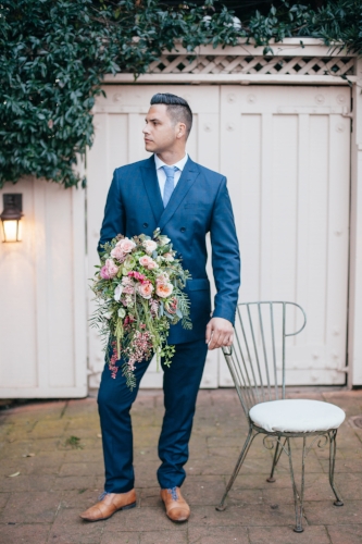 My natural cascade bouquet - loving the pepperberry!