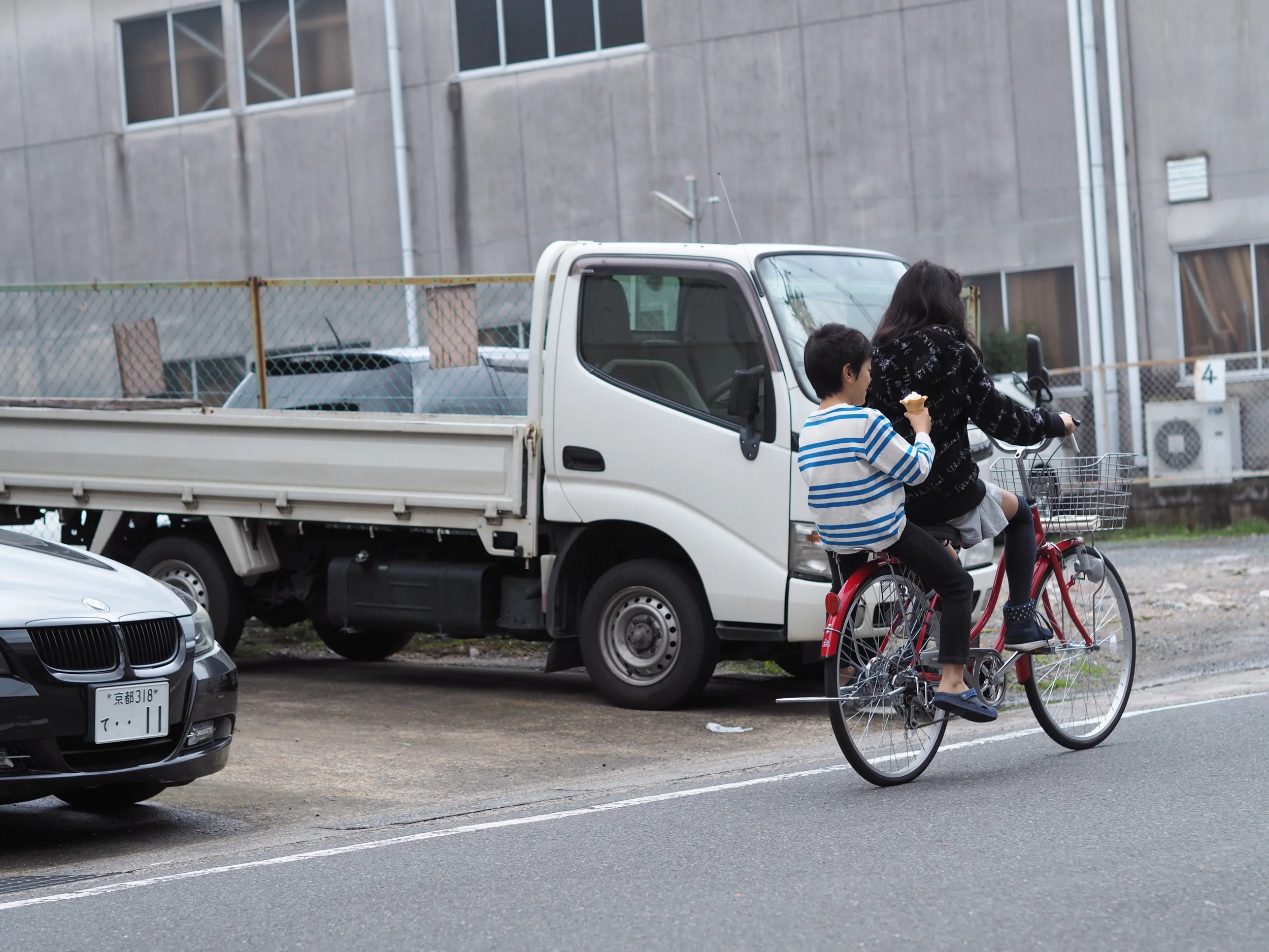 Easy ride on a bike 