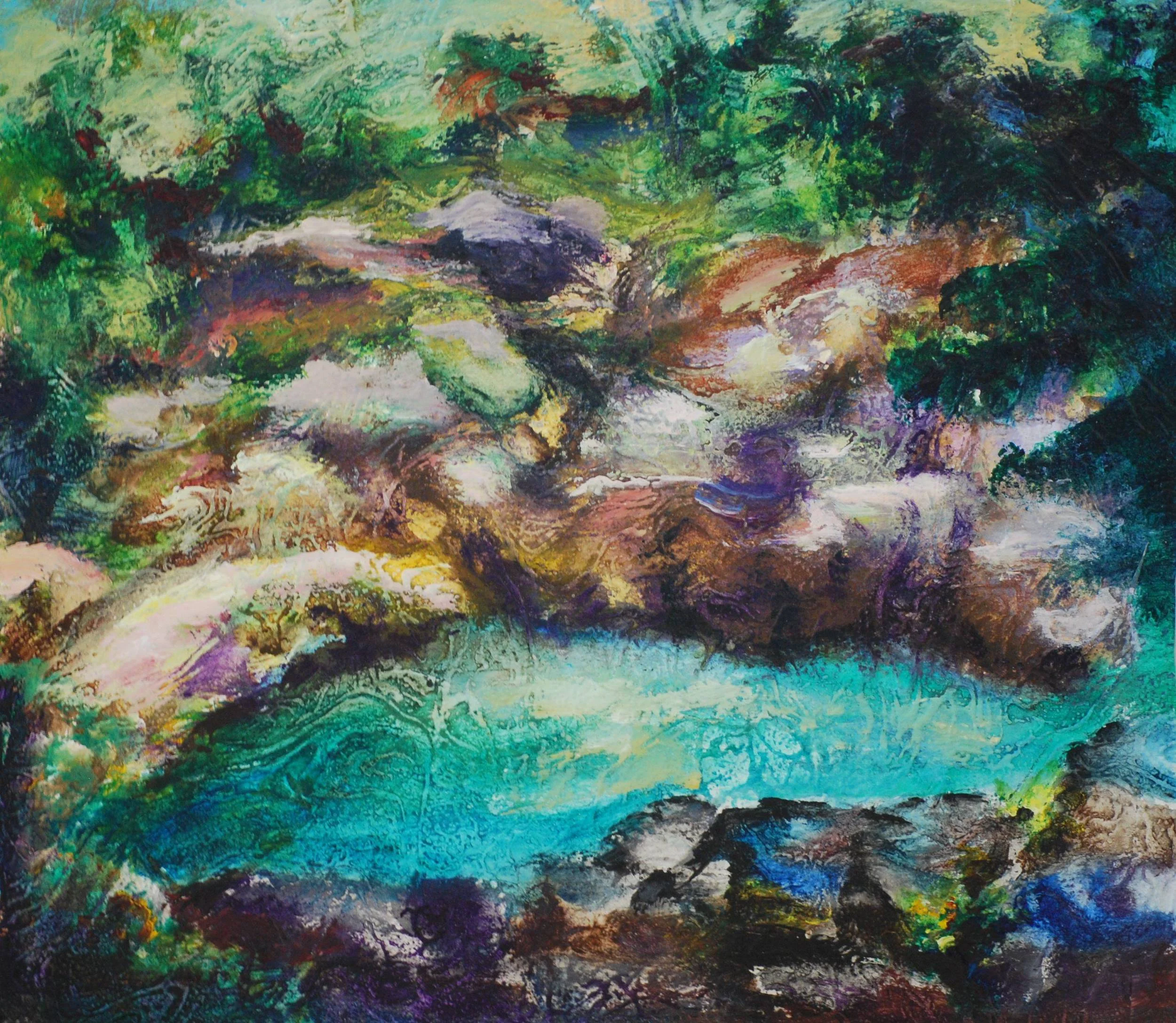 Great Falls. On Textured paper (acrylic on textured paper).JPG