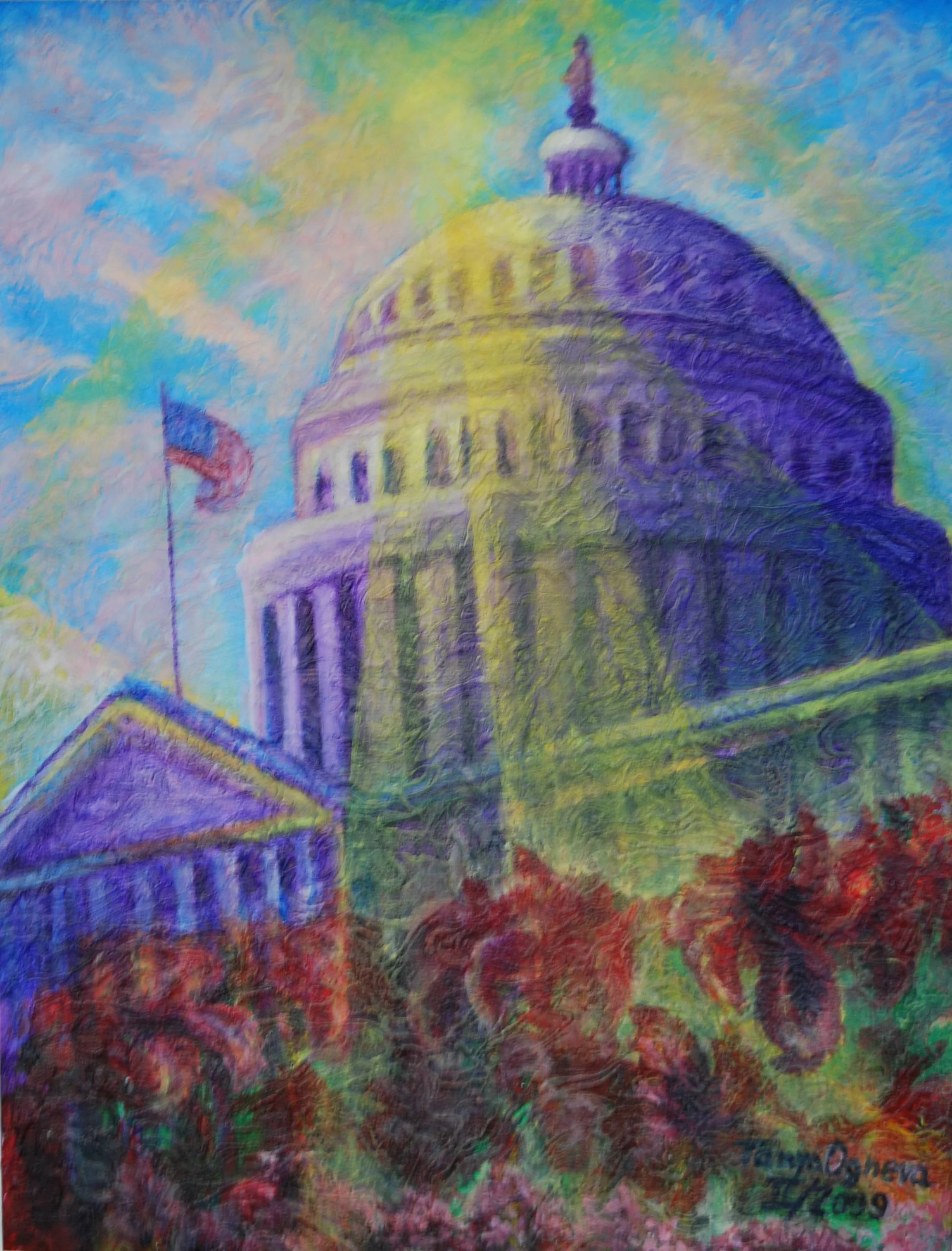 Summer Day, Washington, DC(acrylic on textured paper; sold).JPG