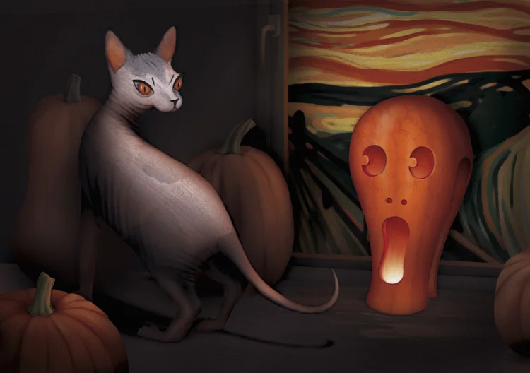 Skrybchenko The Scream Pumpkin.jpg