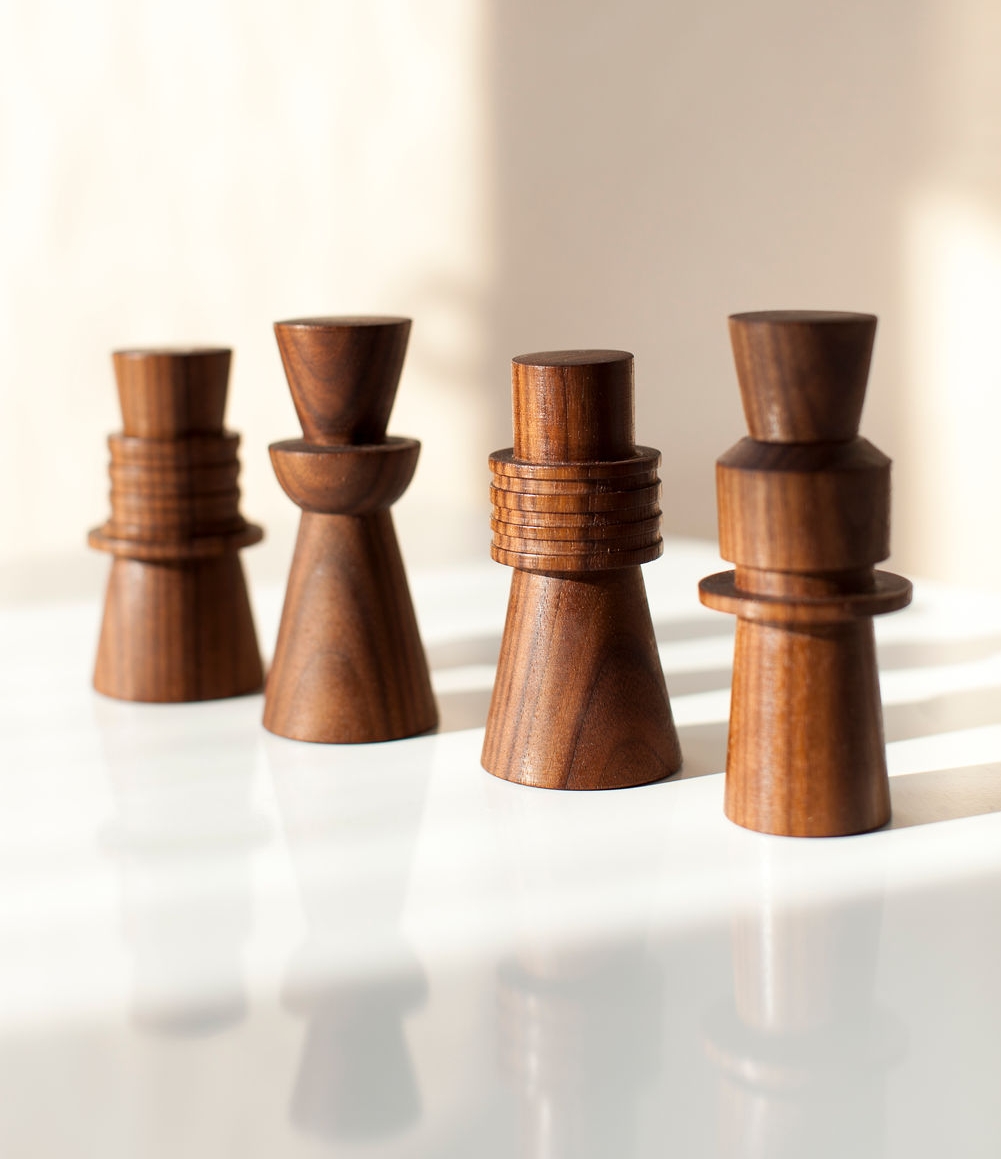 Hand turned Sculpture set