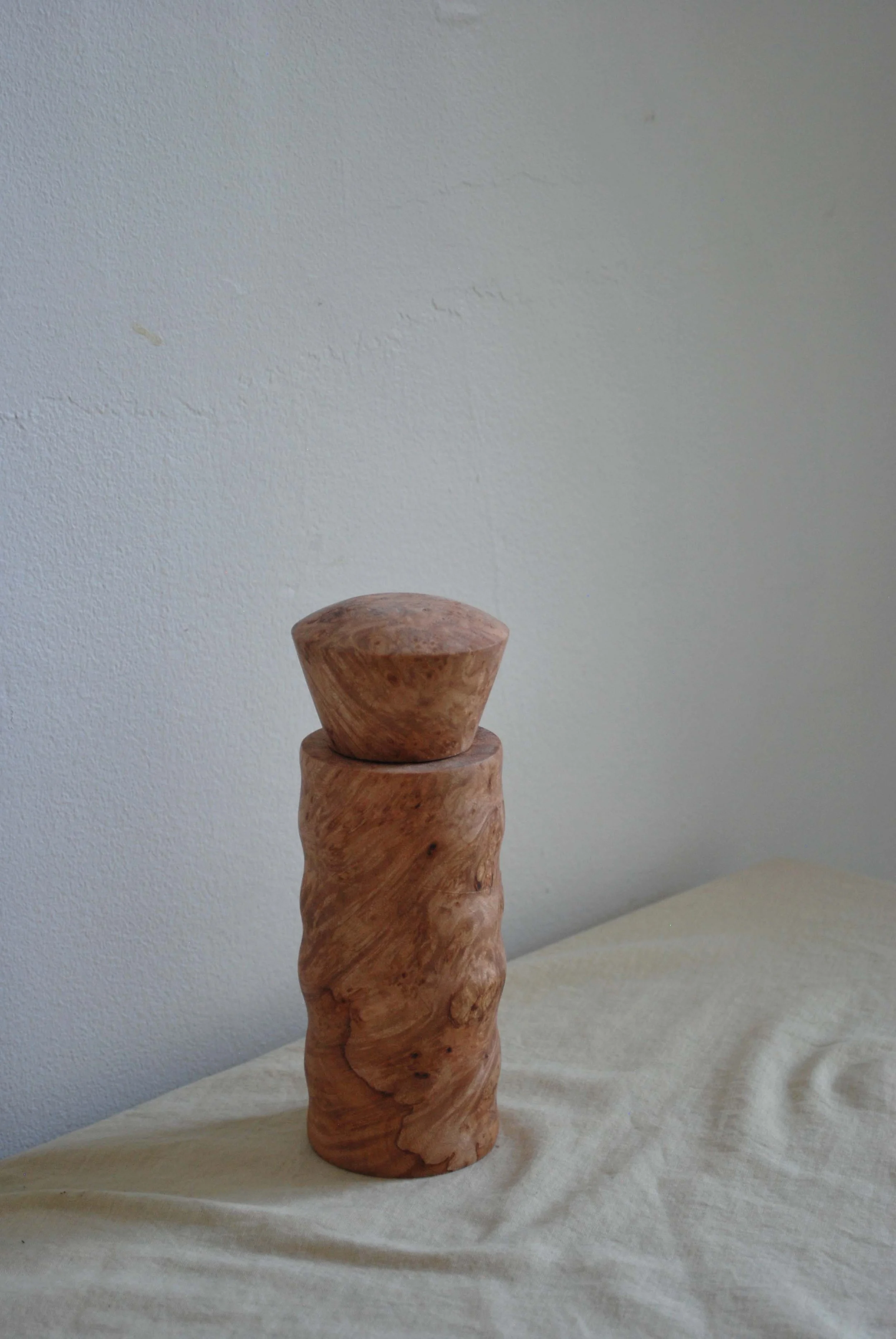 Handmade Maple Burl peppermill-2