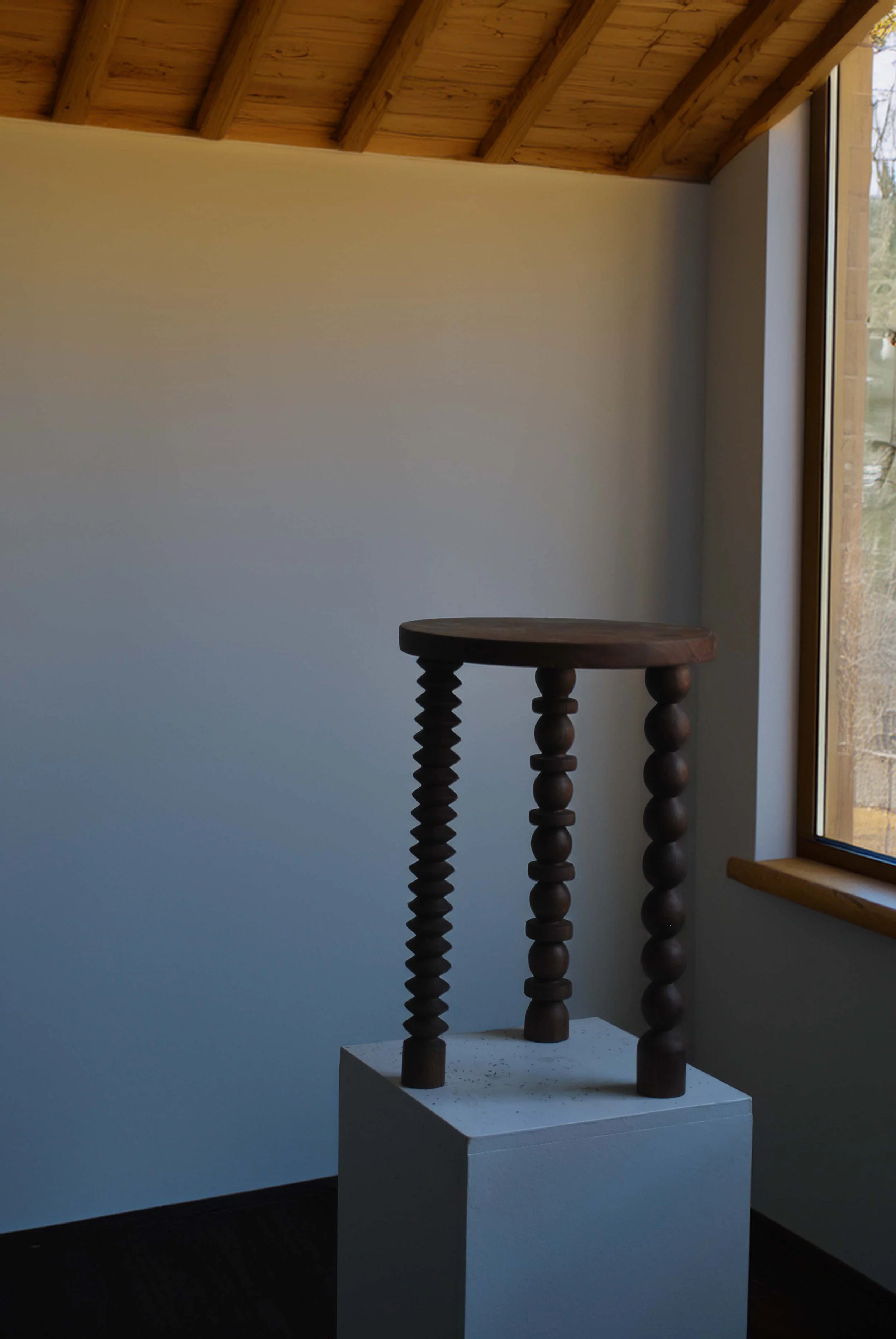 Walnut mismatch side table