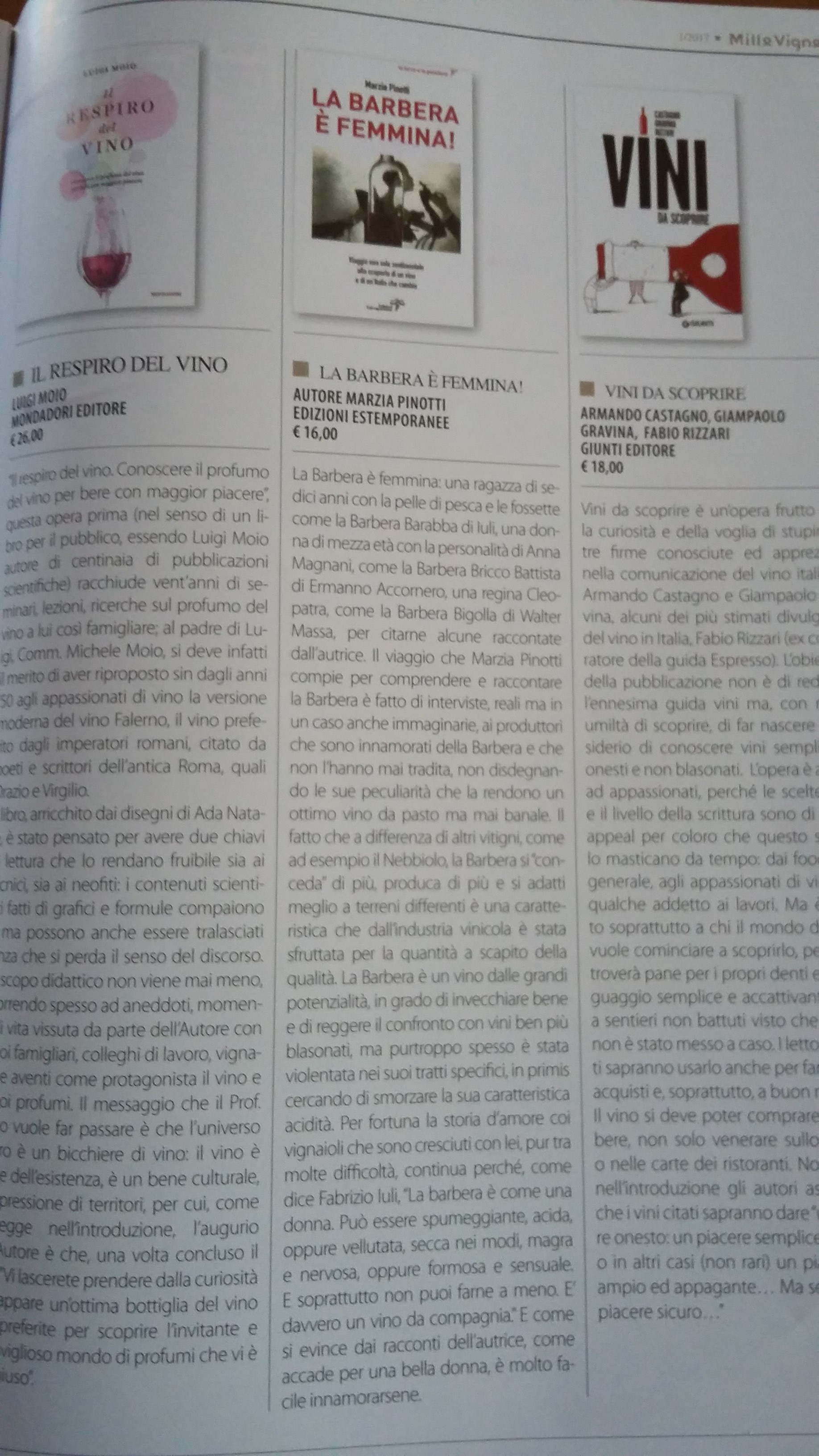 Recensione su millevigne mese di marzo