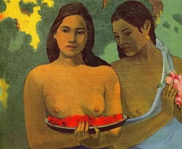 P. Gaugin, Fanciulle tahitiane con fiori di mango (1899)