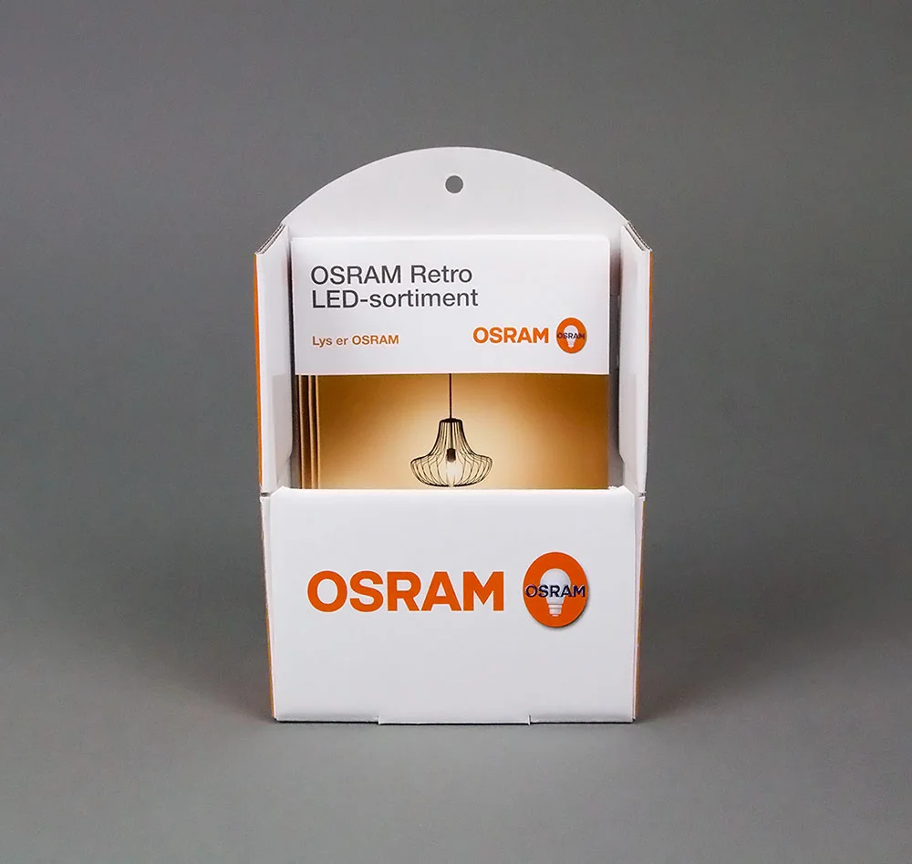 Broschyrställ Osrams lampguide