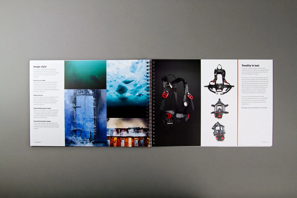 Uppslag om affärsområdes- och produktbilder