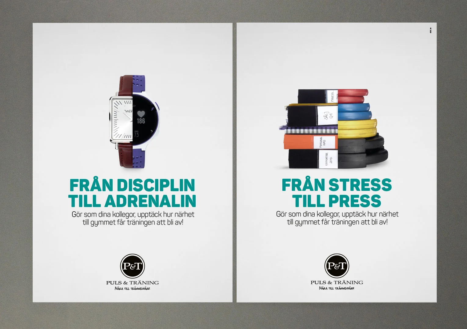 Denna gången ritkiar sig kampanjen till kollegorna och berättar att närhet till gymmet gör att träningen blir av.