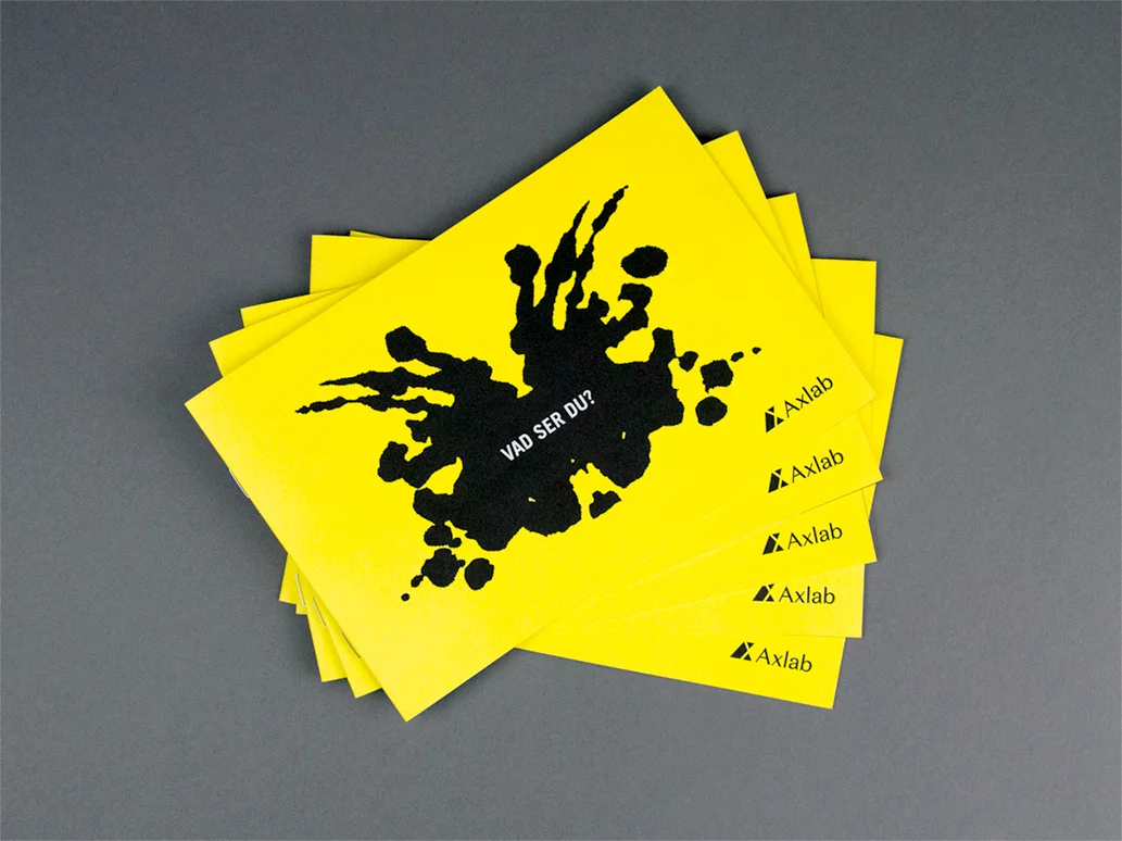 Axlab brochyr signerad nkel, reklambyrå sverige