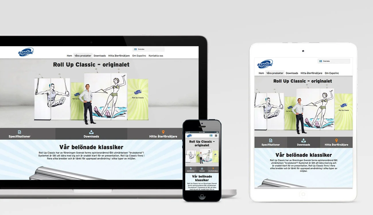 En global webbplats till svenska Expolinc