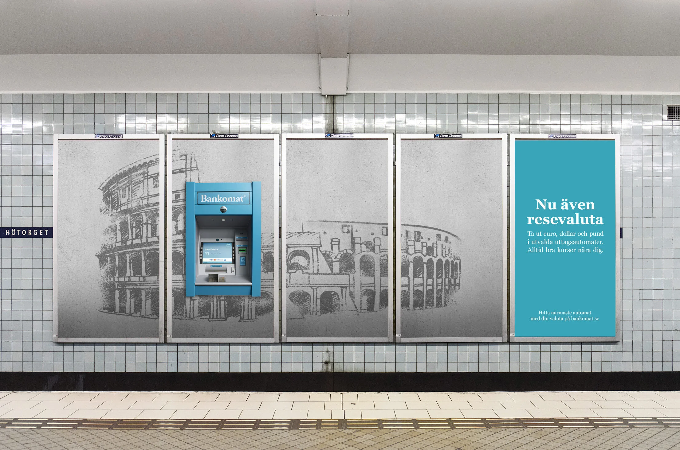 Nu fyller vi ut tunnelbanan med Bankomats senaste reklamkampanj