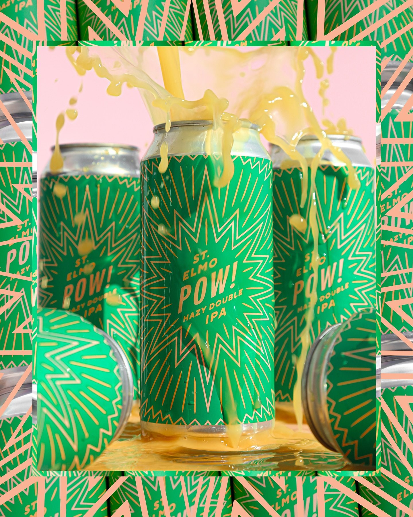 Someone had a lil glow-up&hellip;

💥 𝗣𝗢𝗪! - Double Hazy IPA 💥 We brought&rsquo;em back, but in XL Mode &ndash; clocking in at 8.0%. 😮 Since we bumped-up the strength, you know we had to double-up on hops! Loaded with irresponsible amounts of St