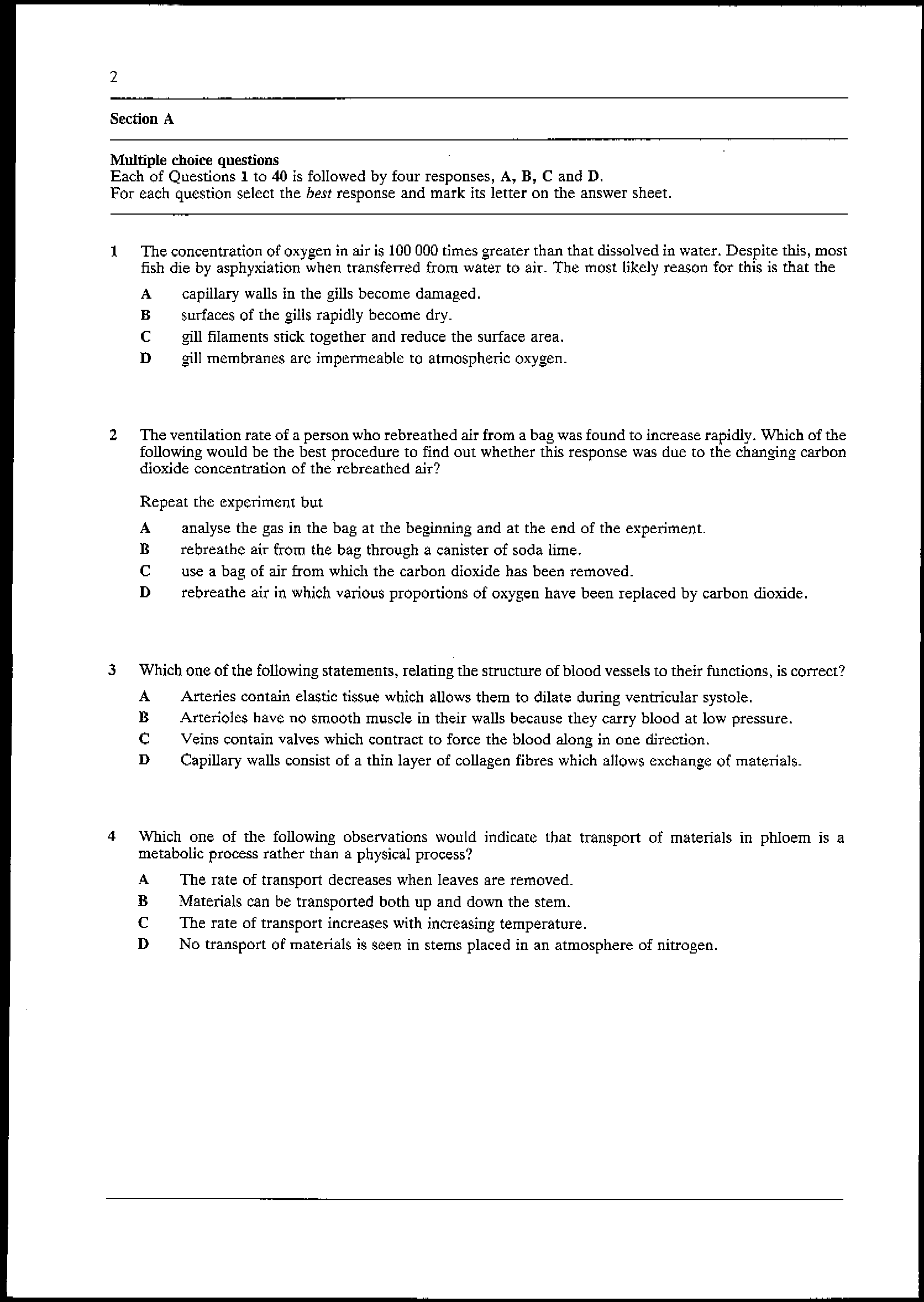 Fiendish Alert ! 10 Multiple Choice Questions for A-level Biology