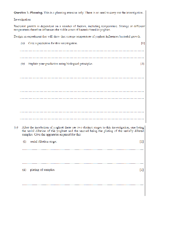 Tips and Practice Questions for the Practical component of the Theory papers - A-level Biology
