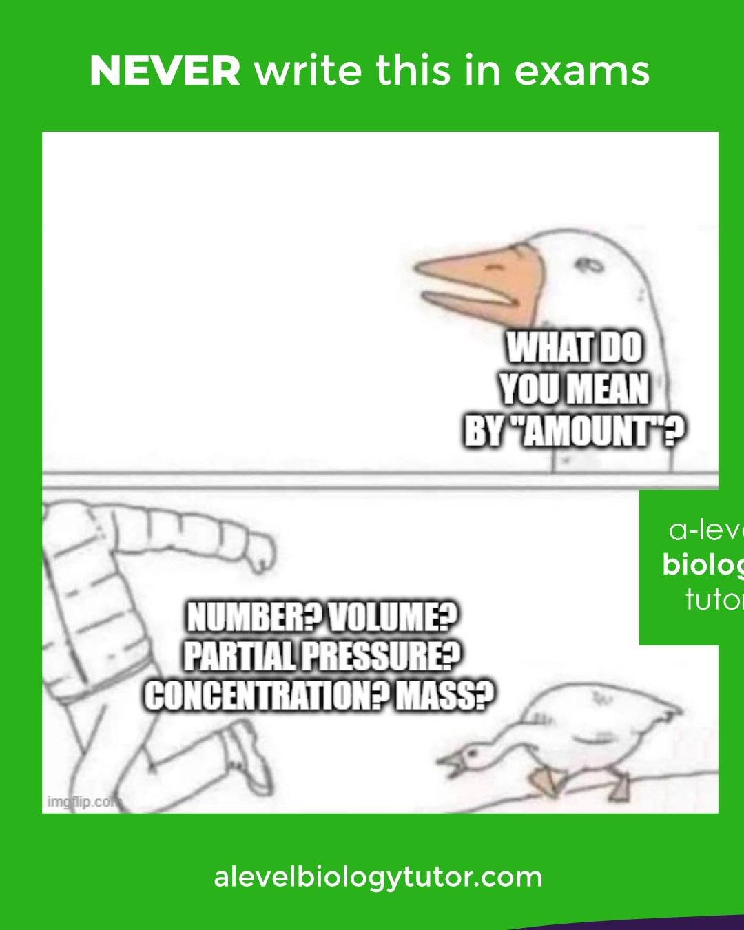 💡Exam tip: avoid this dangerous word in your exam answers. Students lose marks every year by not saying exactly what they mean

#ALevelBiology #biologyexam 
#BiologyRevision #aqabiology #ocrbiology