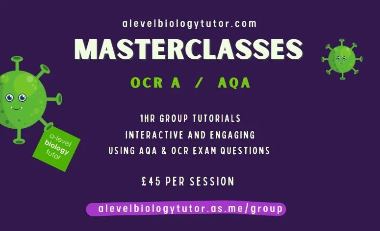 Booking now: OCR A Y12 A level Biology Weds 5.15pm from Sept 2026 to June 2027
