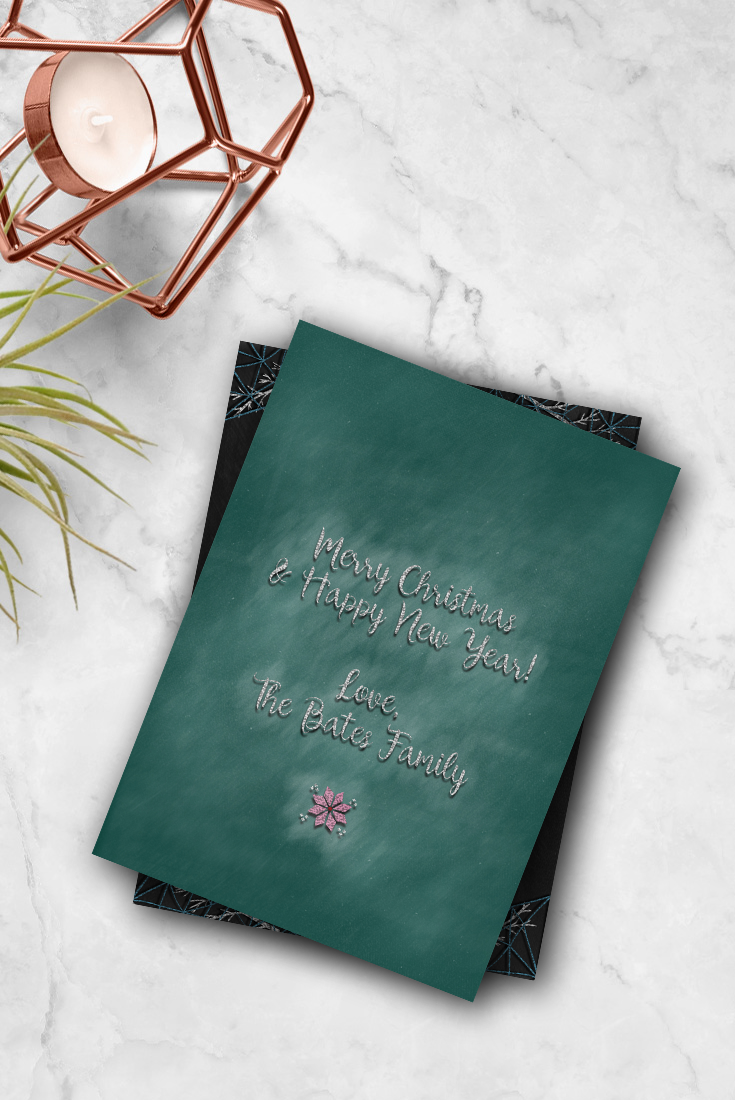 Star of Wonder Star of Night Chalkboard Christmas Card