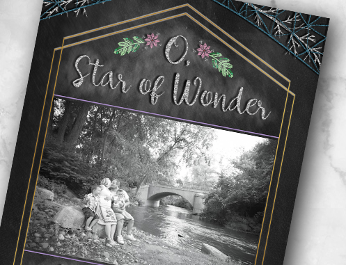 Star of Wonder Star of Night Chalkboard Christmas Card