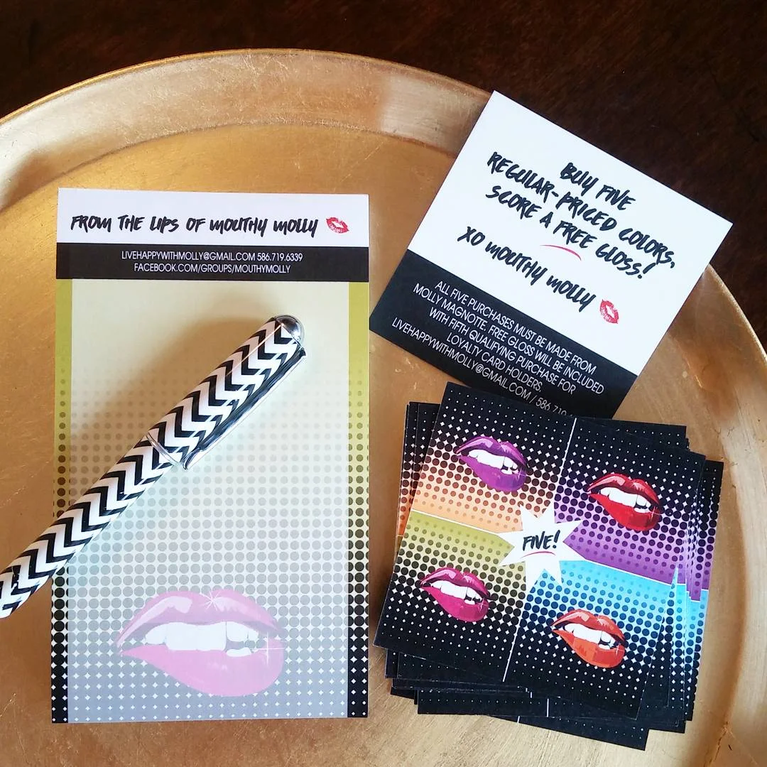 Notepads & Loyalty Cards for Mouthy Molly