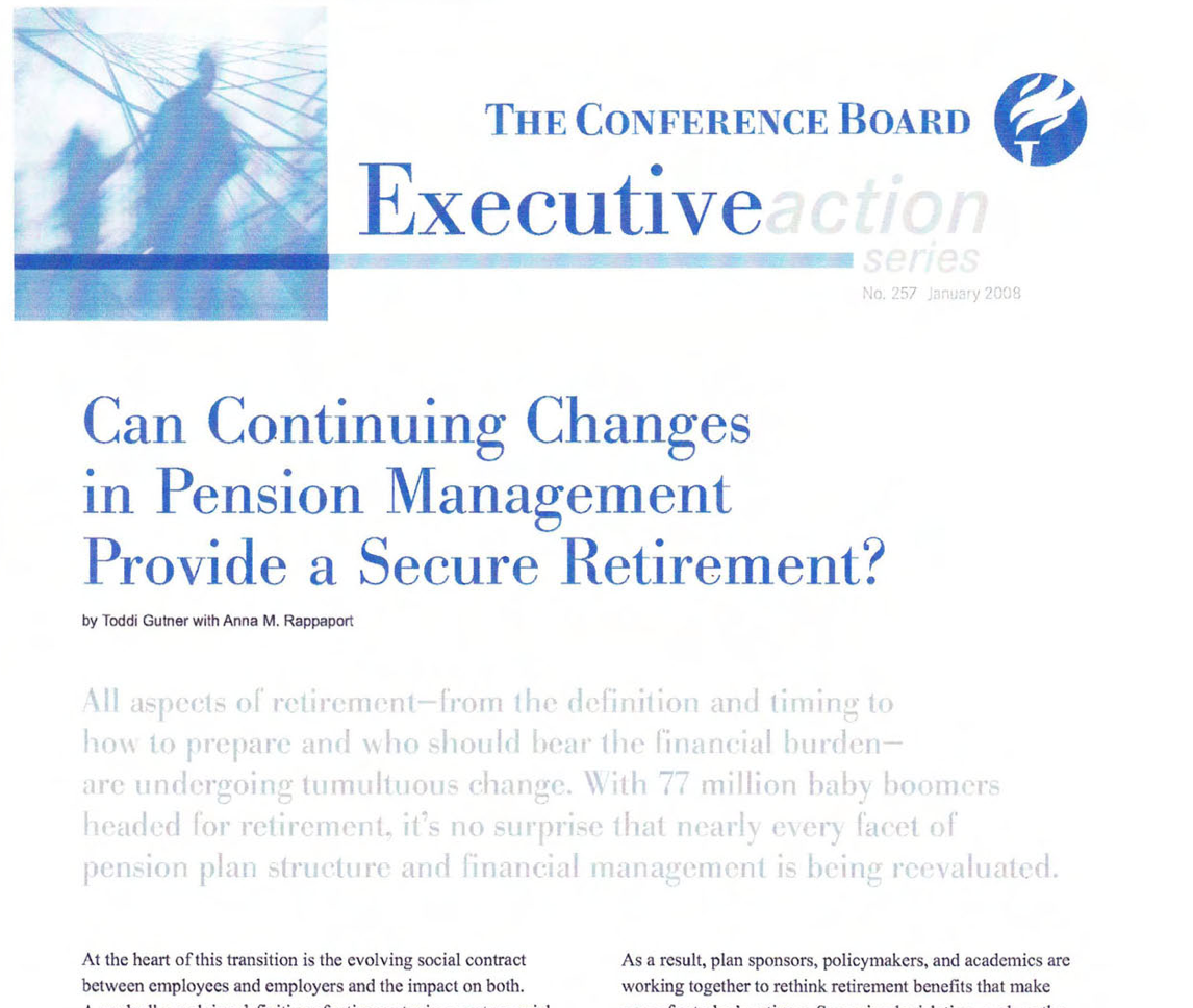Can continuing changes in pension management provide a secure recruitment? 