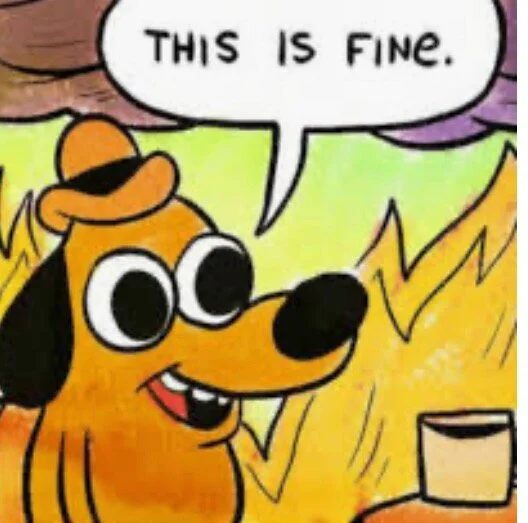 An artist rendering of all of us trying to stay positive around March 17th