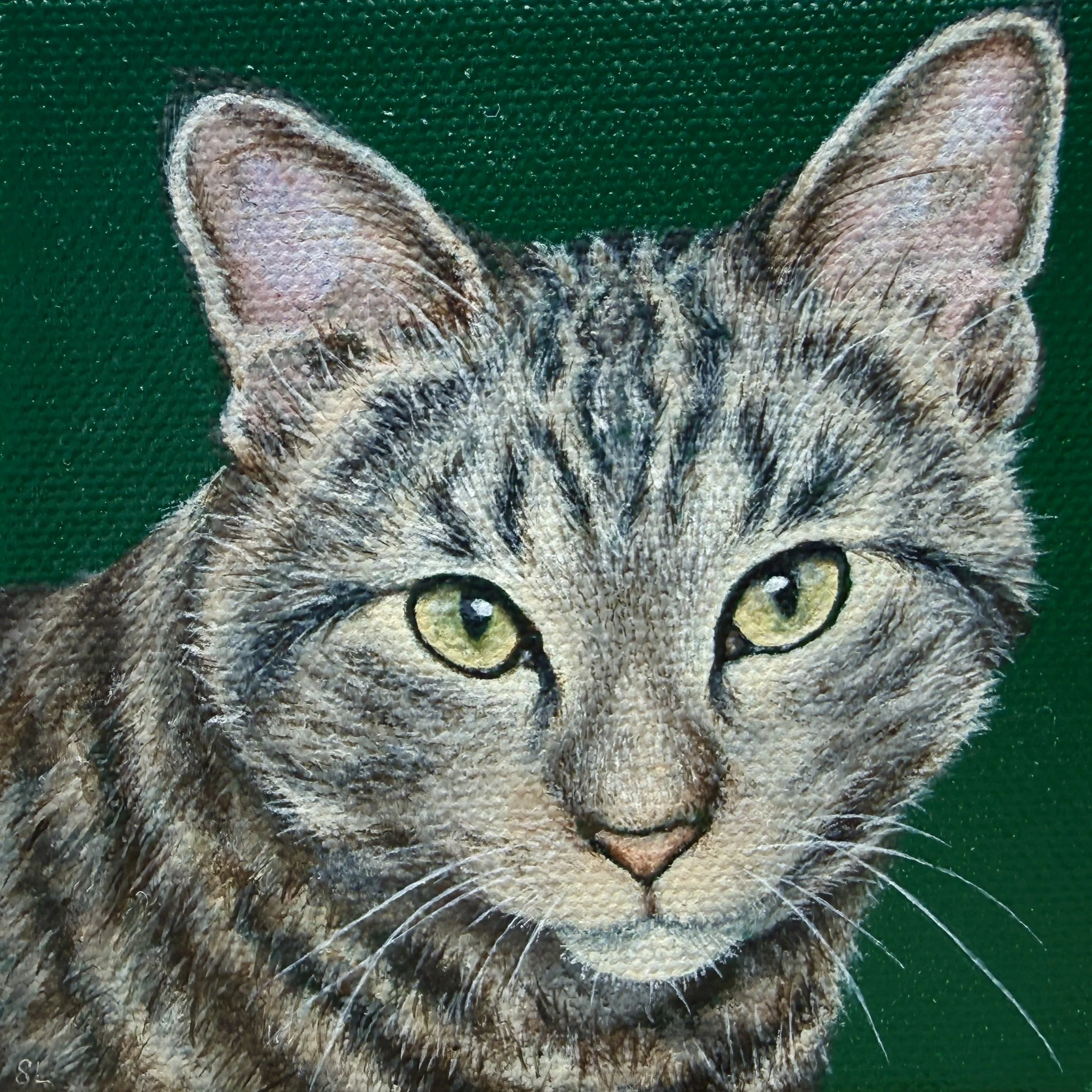   Sunny   Acrylic on Canvas  4”x4”  2026   SOLD  